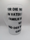 Bierglas mit lustigem Papa Spruch – Satiniertes Weißglas Bierglas 470 ml – Geschenk für Grillmeister & Väter