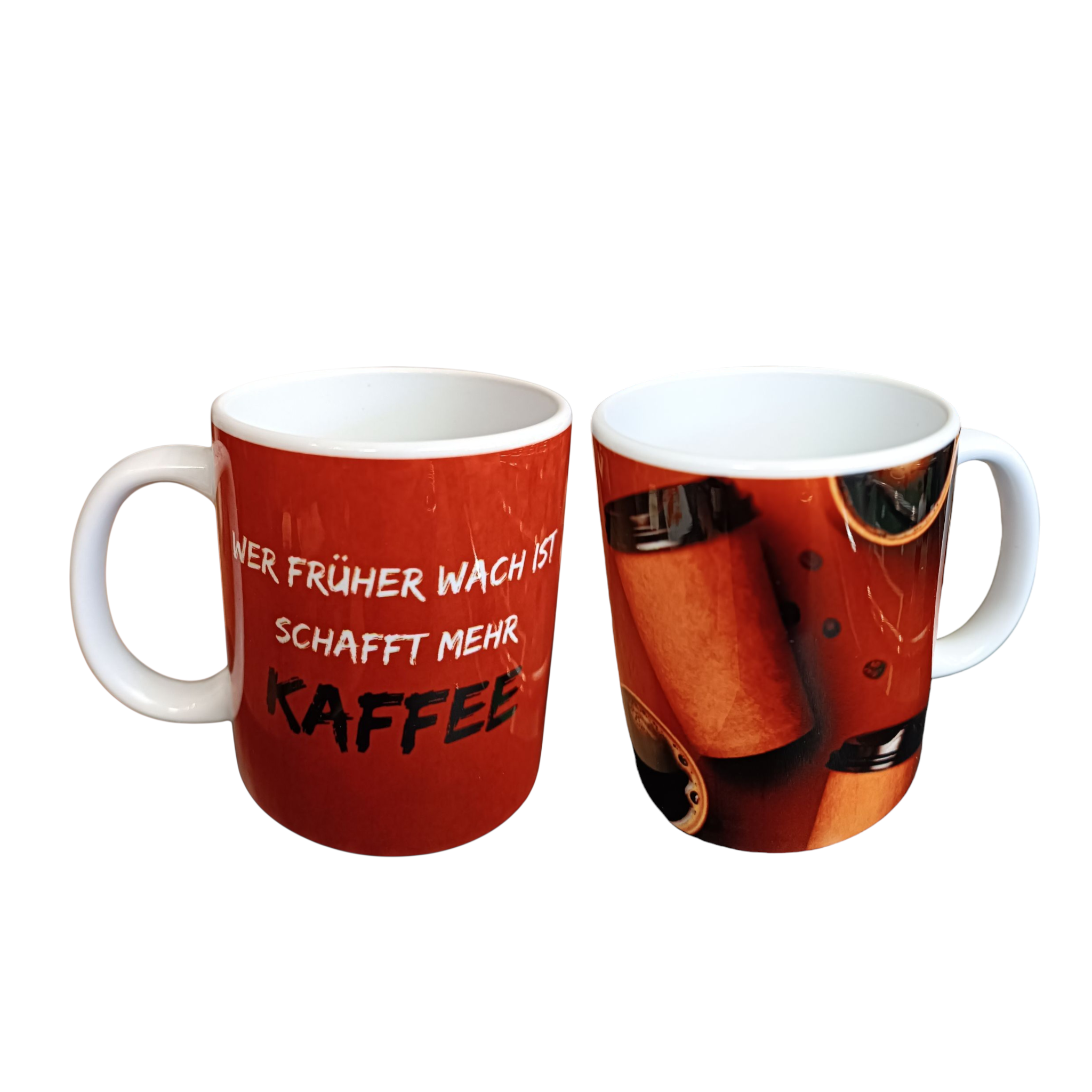 Tasse „Wer früher wach ist – schafft mehr Kaffee“