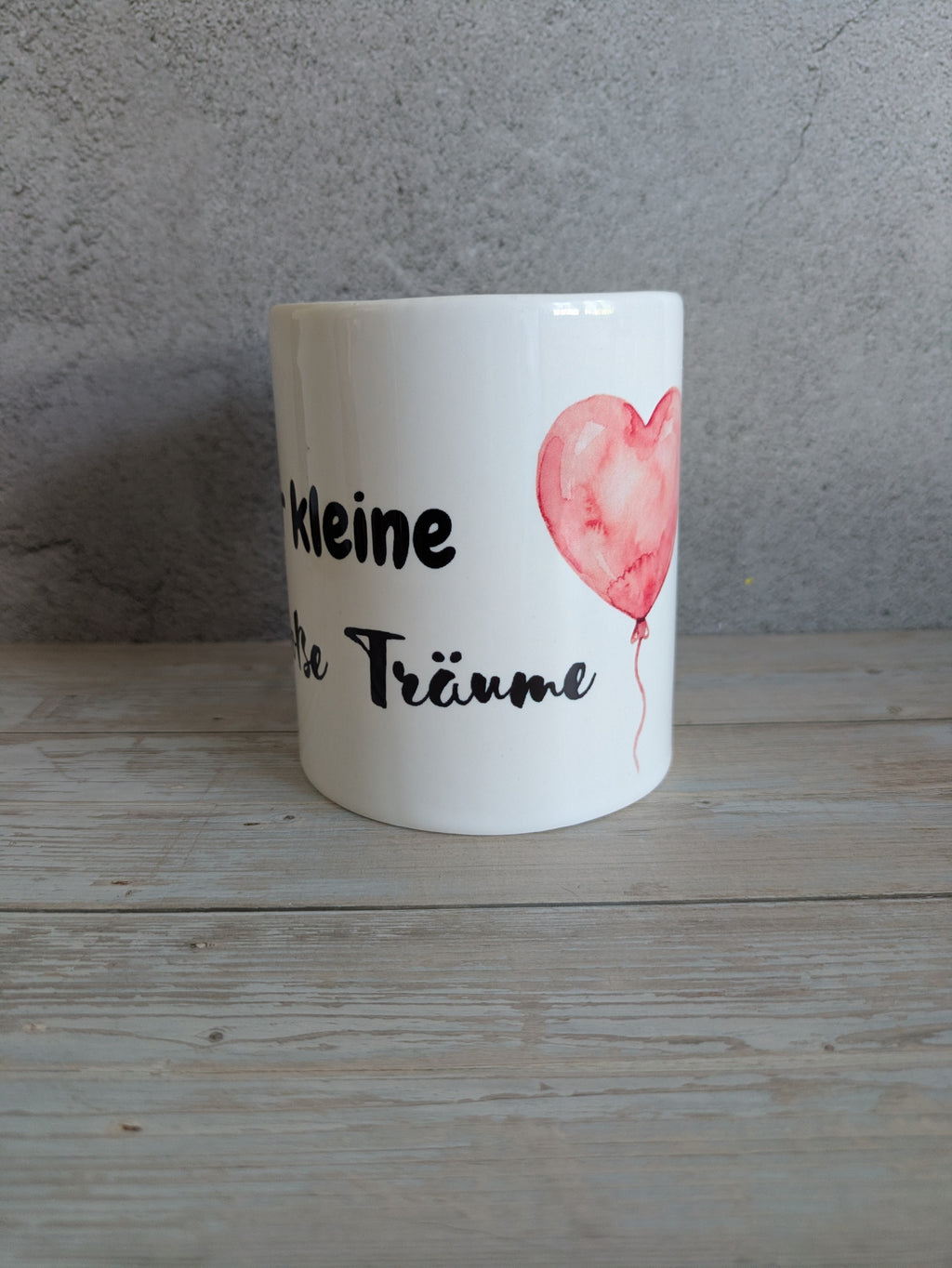 Spardose mit Spruch & Herzballons – Stilvolle Sparbox für Wünsche und Träume