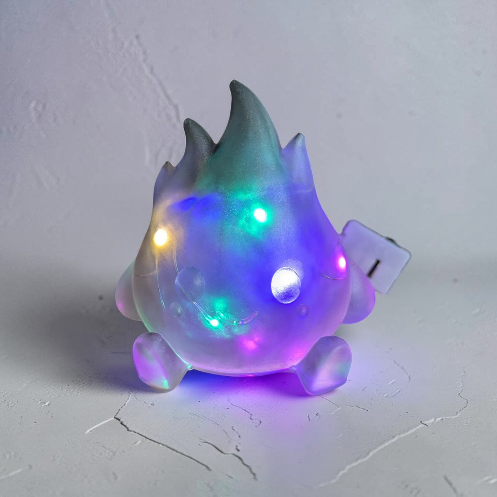 GlowFlame – Leuchtendes Flammenmännchen aus Epoxidharz