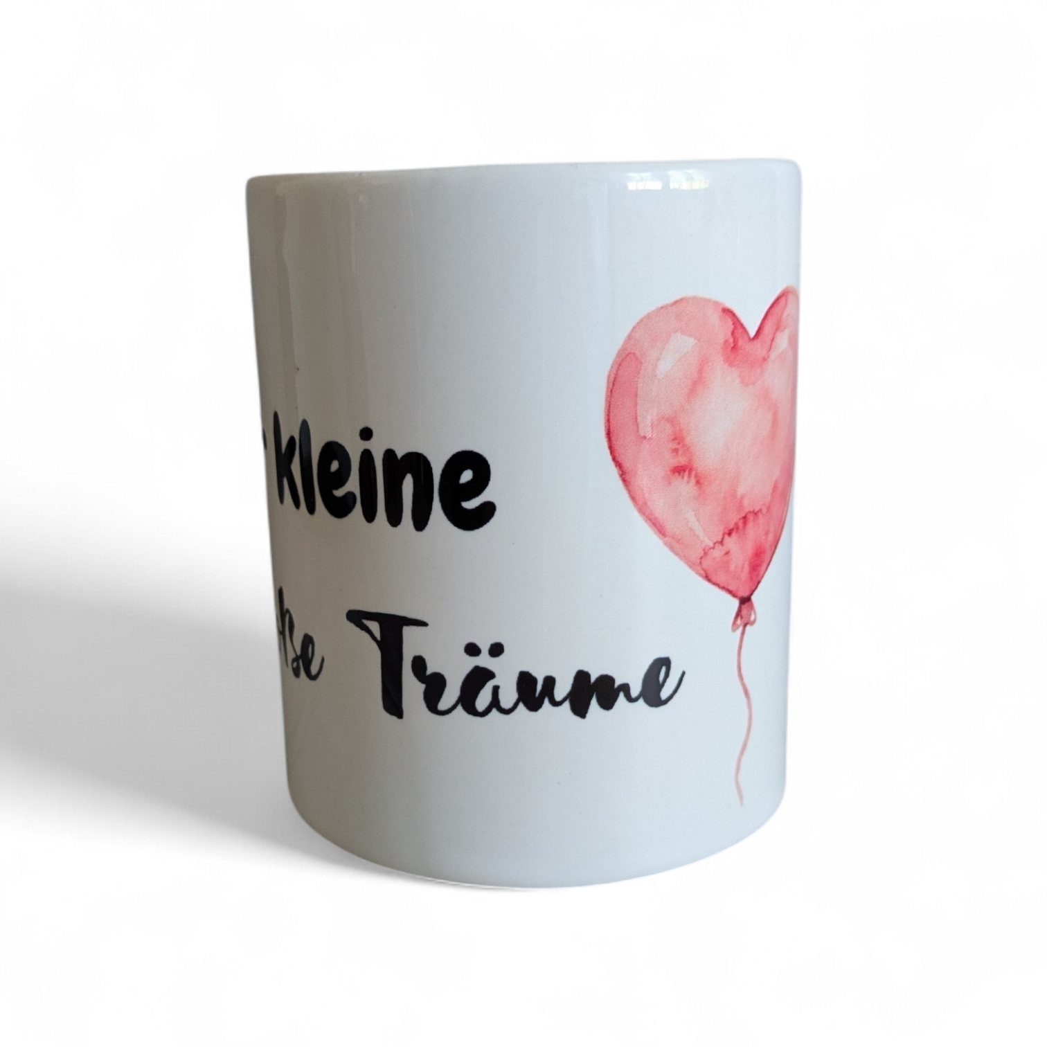 Spardose mit Spruch & Herzballons – Stilvolle Sparbox für Wünsche und Träume
