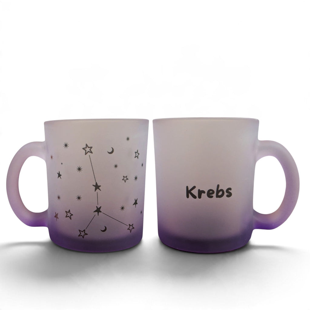 Mystic Mug – Weißglas-Tasse mit Sternzeichen & Farbverlauf