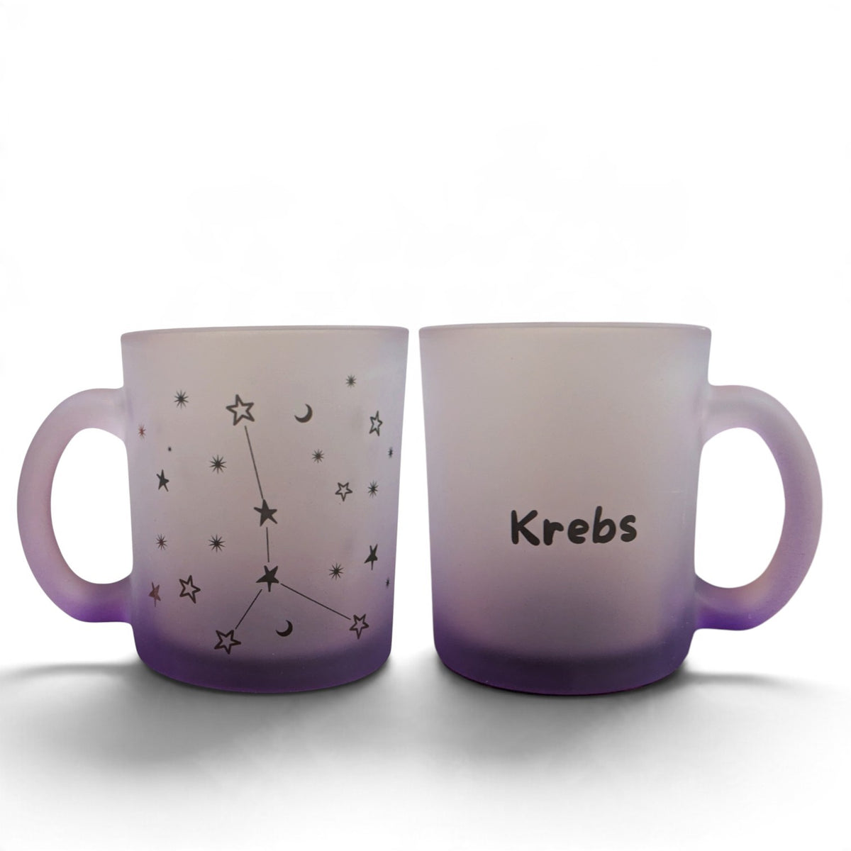 Mystic Mug – Weißglas-Tasse mit Sternzeichen & Farbverlauf