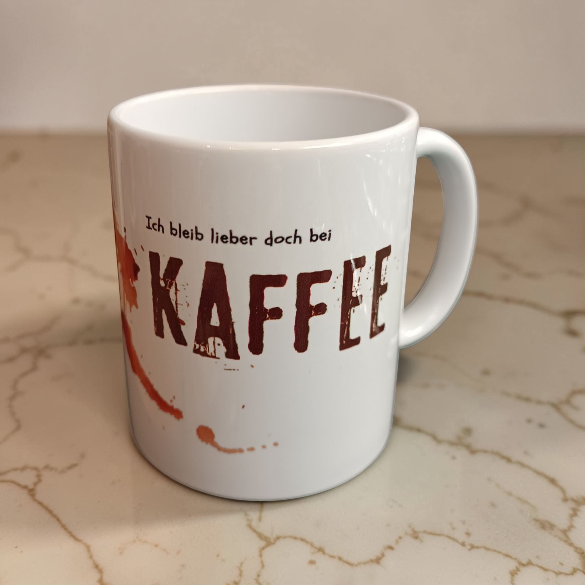 Tasse „Ach scheiss drauf – ich bleib lieber bei Kaffee“