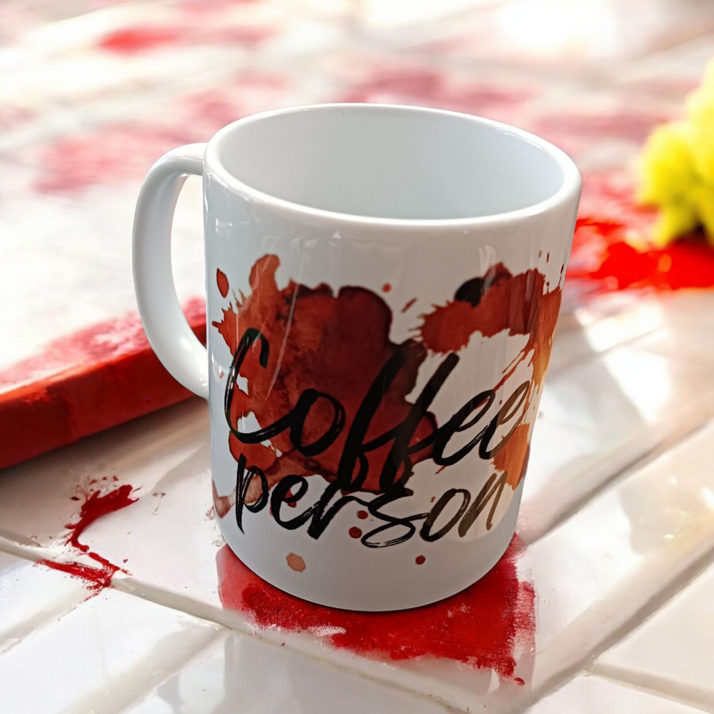 Tasse „Coffee Person“ – handdesignt & eingebrann