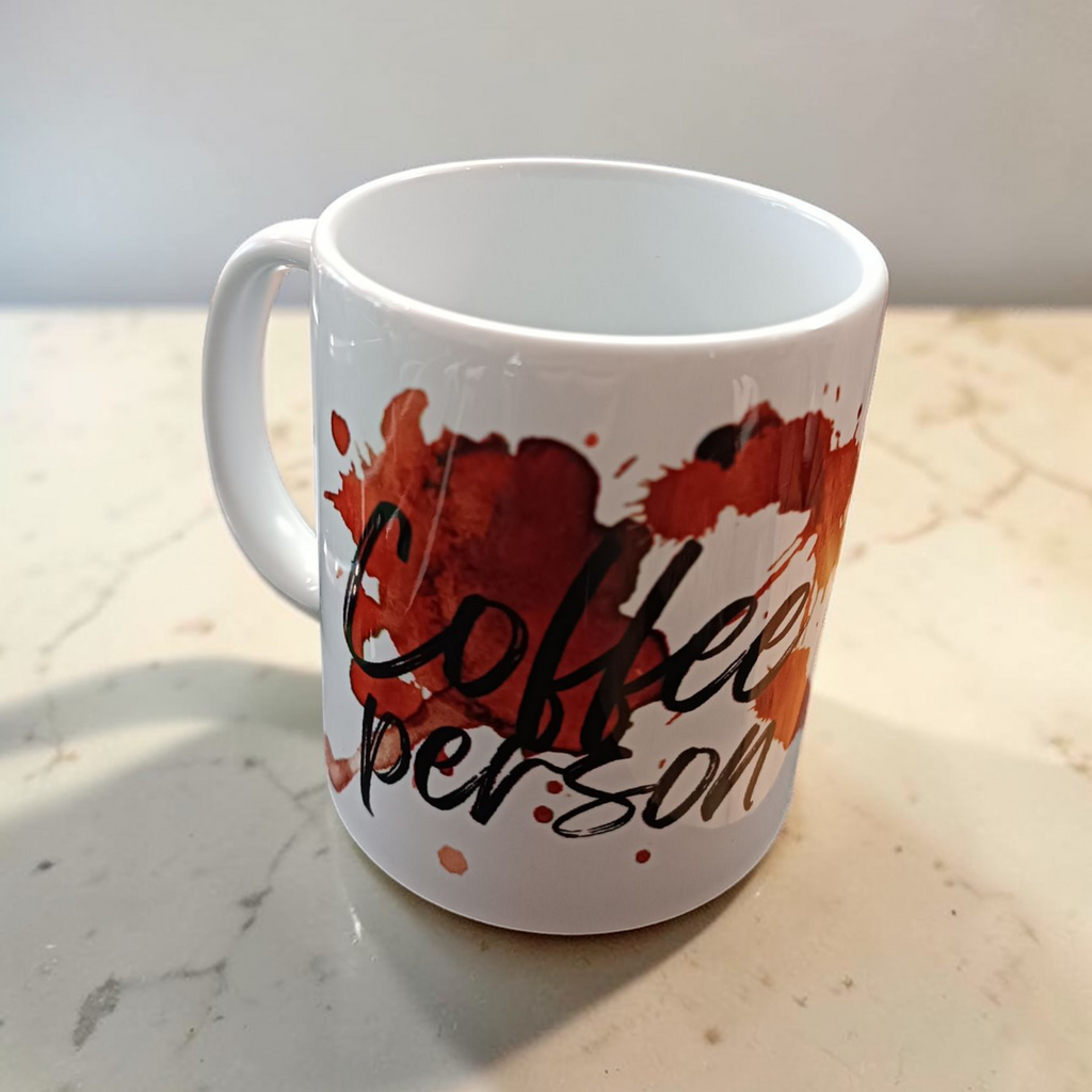 Tasse „Coffee Person“ – handdesignt & eingebrann