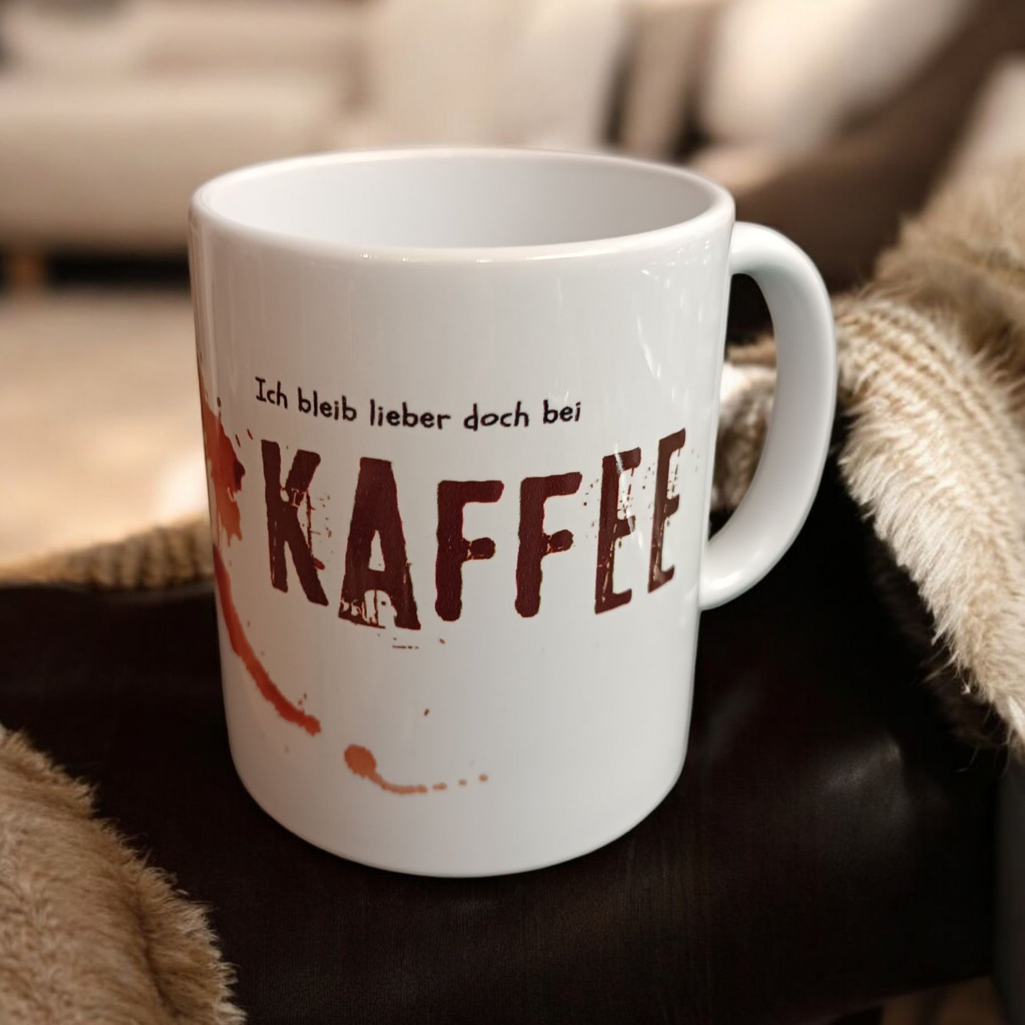 Tasse „Ach scheiss drauf – ich bleib lieber bei Kaffee“
