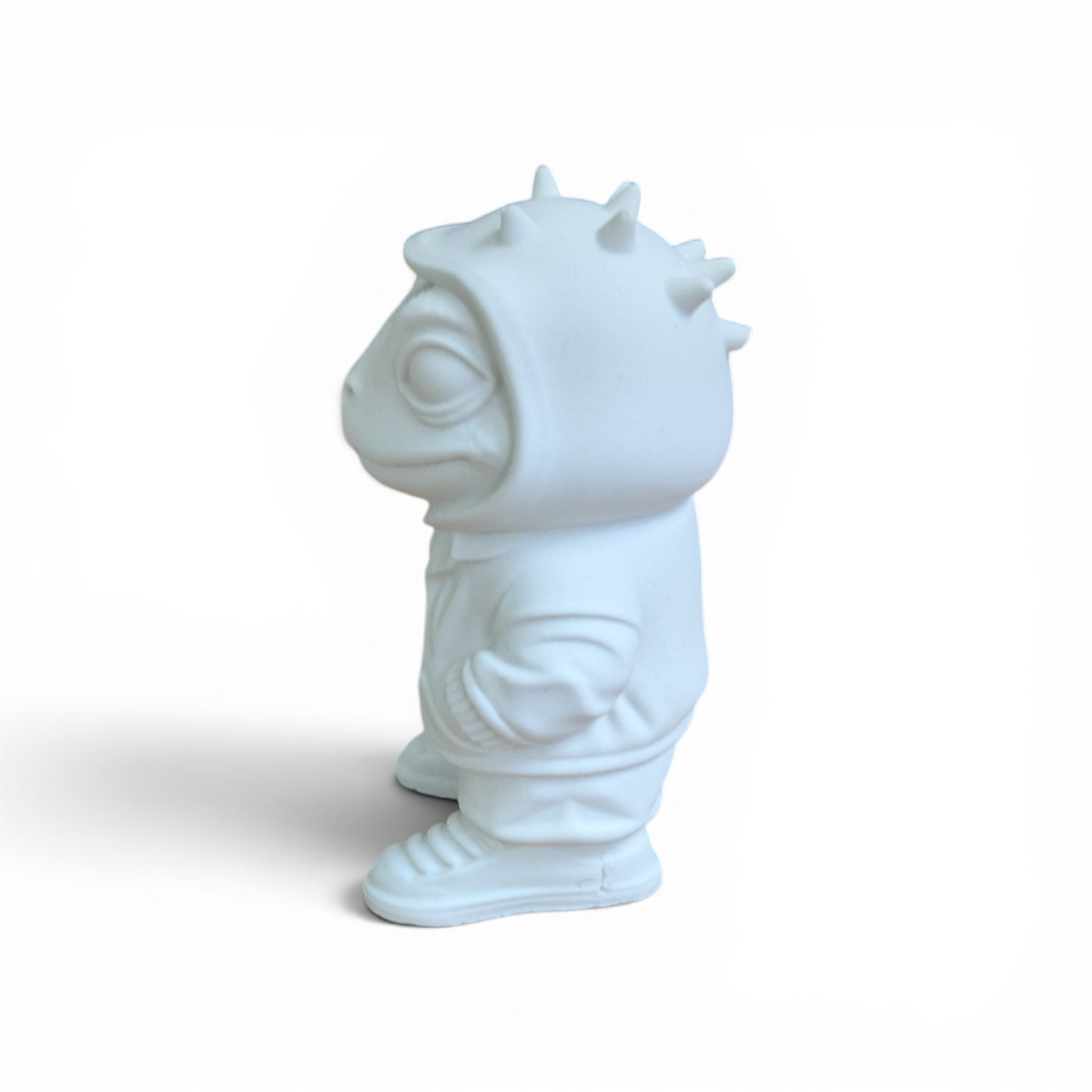 Raysin Eidechse Figur – Handgegossene Dekofigur – Niedliche Eidechsen-Deko im Hoodie